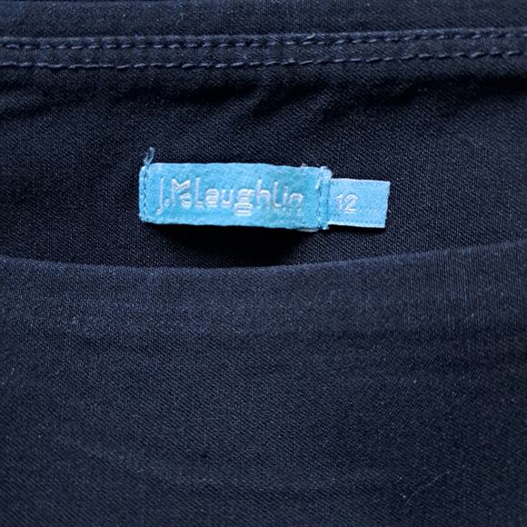 J. McLaughlin Masie Slim tapered Leg Stretch Pull-On Pants Size 12 Navy Blue - Picture 6 of 8